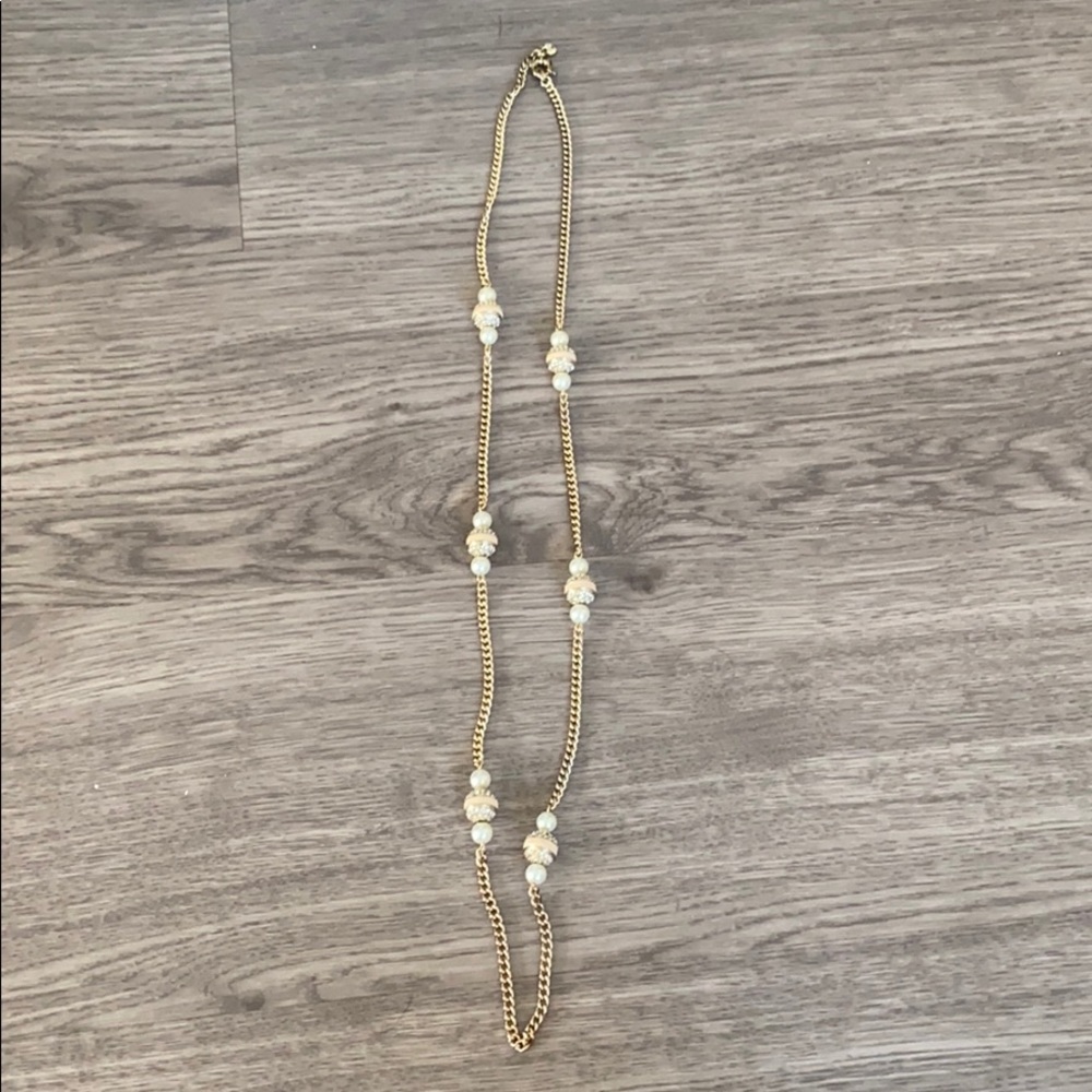 J. Crew long gold necklace